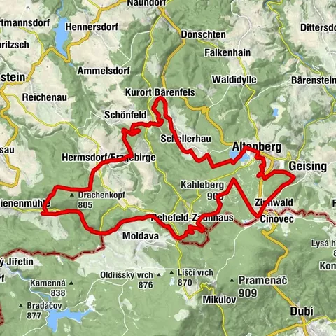 Anello Blockline 1: Holzhau " Altenberg " Hermsdorf " Holzhau