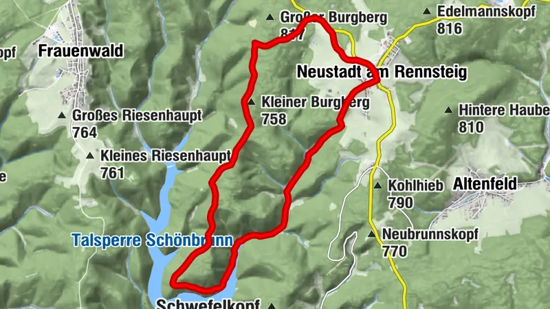Percorso ad anello 4 - Neustadt am Rennsteig - Foresta della Turingia