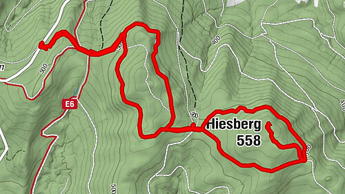 Hiesberg Gipfelkreuz Rundweg