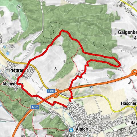 Rundweg Altdorf, Pfettrach und durchs Klosterholz
