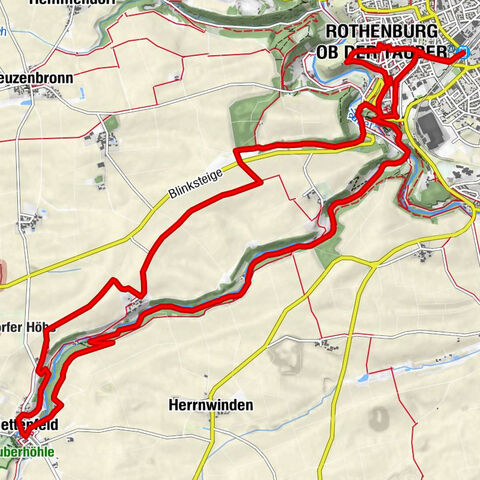 Runde von Rothenburg ob der Tauber - Bettenfeld - Kneipp