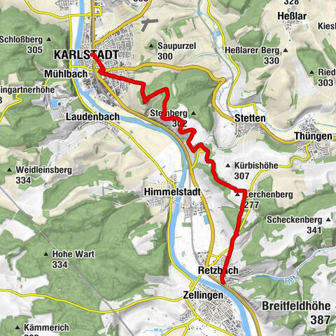 Mainwanderweg Retzbach Karlstadt