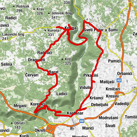 Rund um Sveti Petar u Sumi