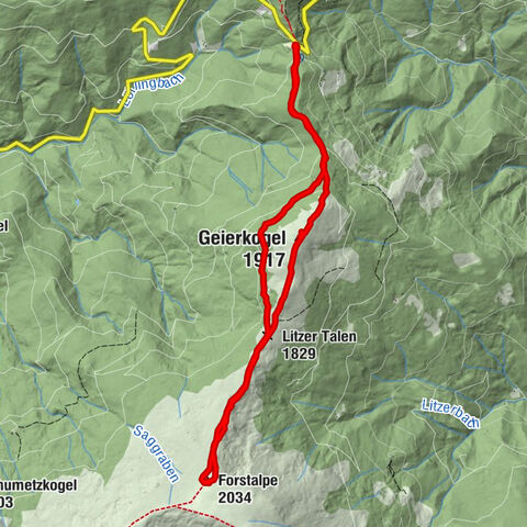 Vom Klippitztörl auf die Forstalm mit Geierkogel und Steinerner Hochzeit.