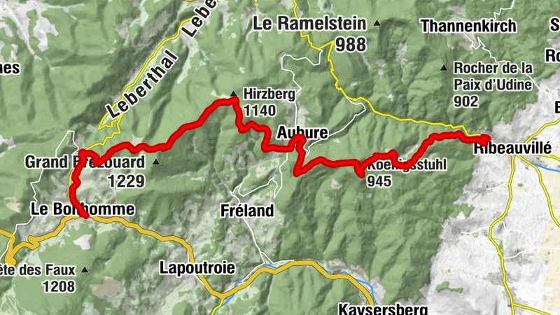 Attraversamento del Massiccio dei Vosgi - Tappa 13 - Ribeauvillé - Le Bonhomme