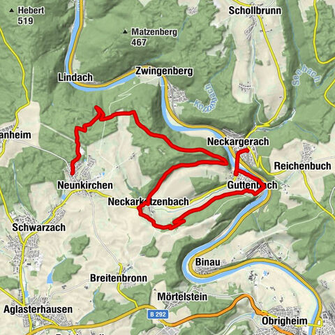 Neckarsteig Etappe 6 Neunkirchen - Neckargerach