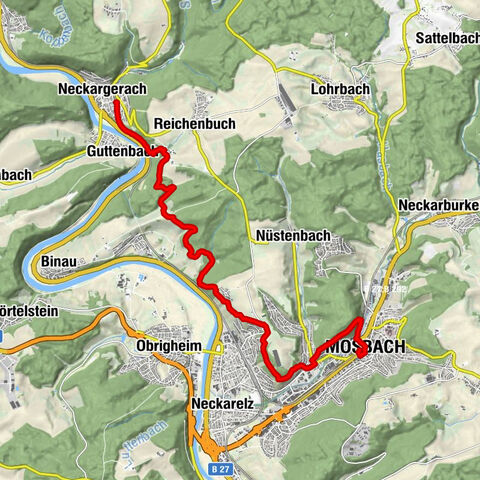 Neckarsteig Etappe 7 Neckargerach - Mosbach