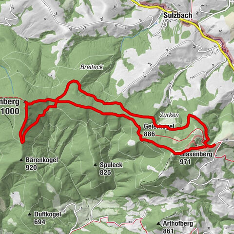 Dreigipfeltour Spadenberg (1.000m) - Geierkogel (886m) - Glasenberg (971m) by Wilson Holz
