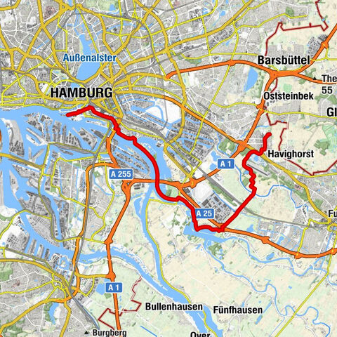 Am Wasser in die Stadt