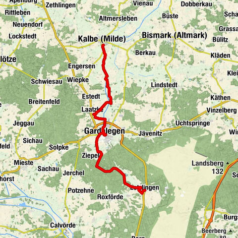 Il percorso ciclabile della Riforma dell'Altmark - percorso a tappe