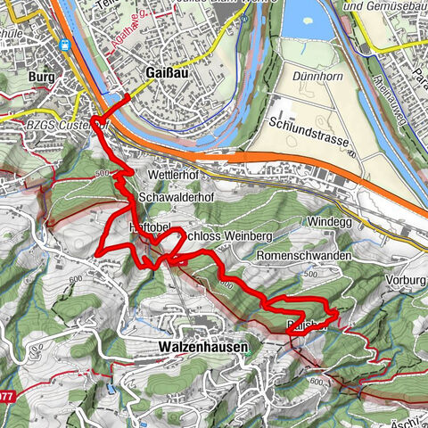 Kurze Abendrunde Rheineck nach Walzenhausen