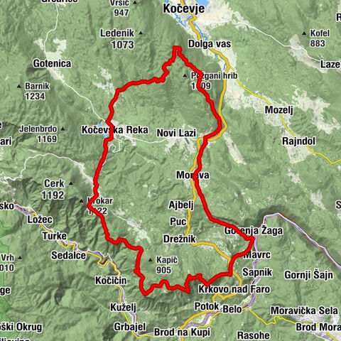 Kočevje Short hiking trail