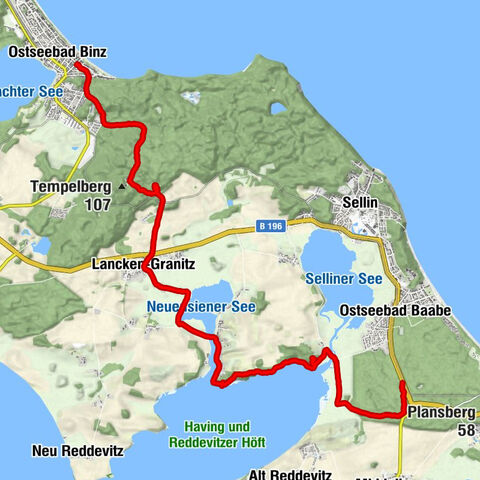 Mönchgut und Granitz: Philipshagen  Moritzburg LanckenGranitz Binz