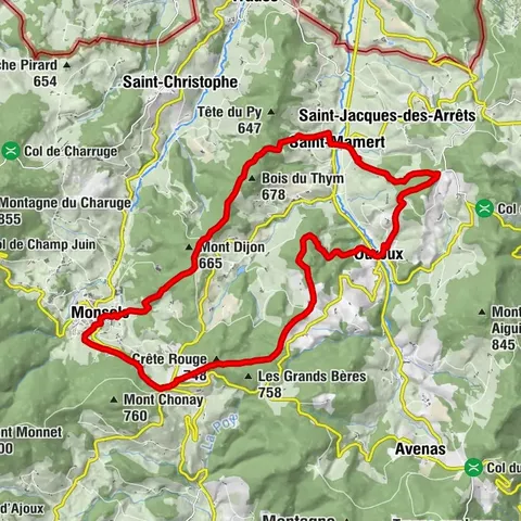 Circuito VTT M12 da Monsols a Ouroux