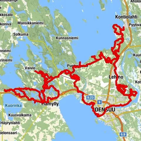 Piacere di guida, i migliori pezzi della rete sentieristica di Joensuun seudun polut 184 km
