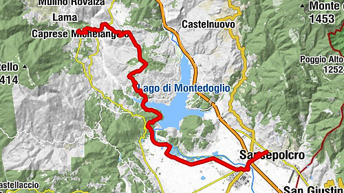 Caprese Michelangelo - Ponte Singerna - Rocca Cignata - Sansepolcro
