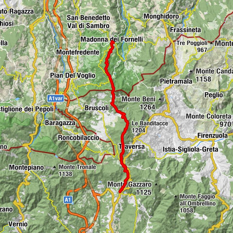 Poli - Monte dei Cucchi - Le Banditacce - Barberino di Mugello
