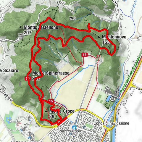 Battaglia Terme - Monte Spinefrasse - Monte Ceva - Montegrotto Terme