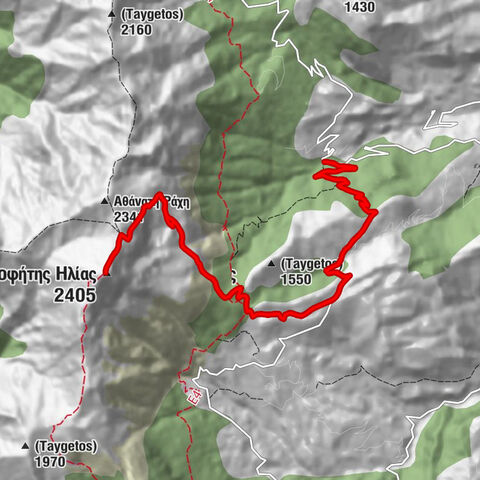 Δημοτική Ενότητα Φαριδος - Ορειβατικό Καταφύγιο Ταΰγετου - Προφήτης Ηλίας - 'Gouves' point