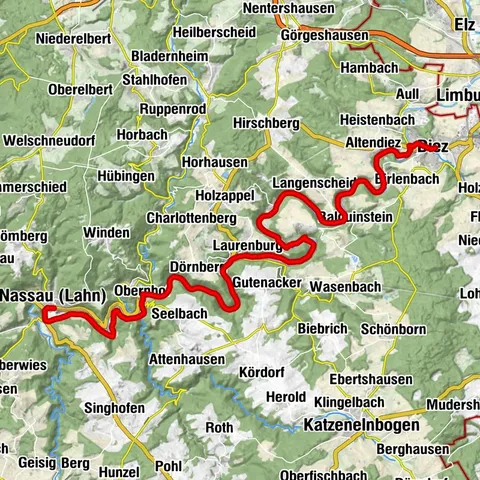 Pista ciclabile della Lahn 7ª tappa Limburg/Diez – Nassau