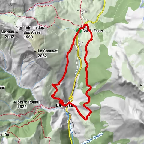 Le col du Festre depuis La Cluse