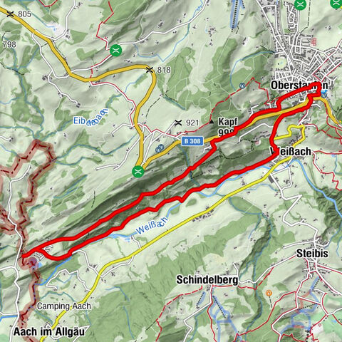 Percorso ad anello alle cascate di Eibele