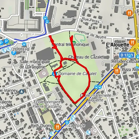 Balade à roulettes : Le parc Cazalet - Impraticable