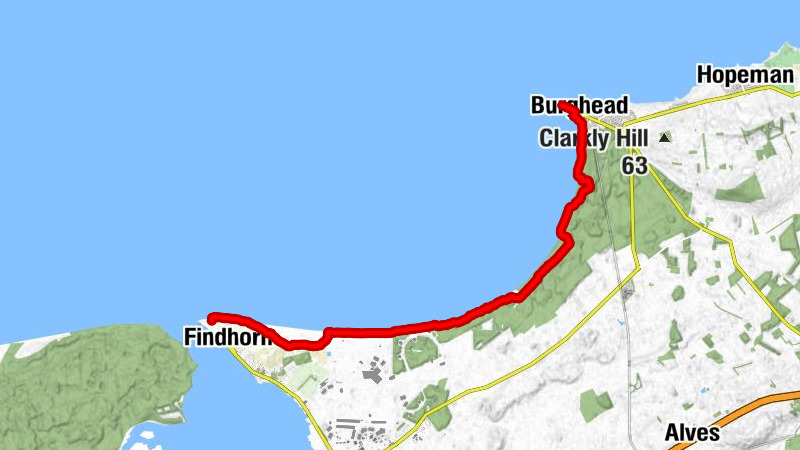 Findhorn to Burghead pictish fort