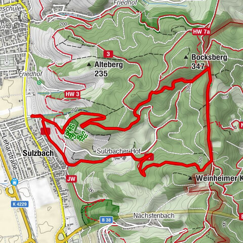 Weinheim - Bocksberg-Weg