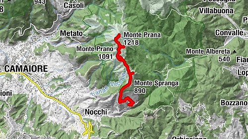 Torcigliano-m.te Spranga-m.te Pedone-m.te Prano-m.te Prana