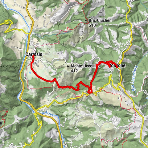 Sentiero Cartosio - Ponzone - Sentiero 569 in camminata