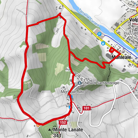 Sentiero 101a : Sentiero della Cerreta e della Montà in camminata