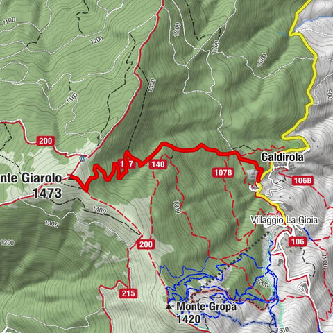 Sentiero 107 : Sentiero Caldirola - Monte Giarolo in mountain bike