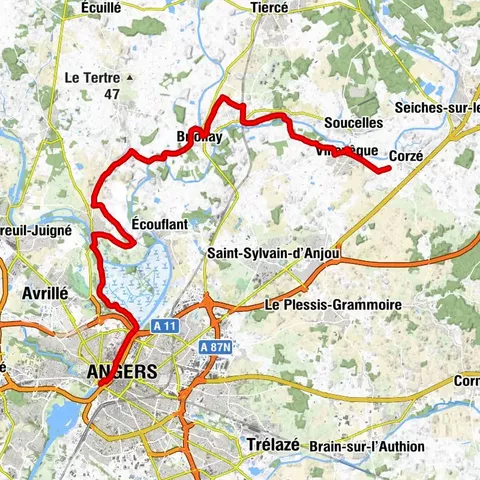 La Vallée du Loir à vélo - da Rives-du-Loir-en-Anjou ad Angers
