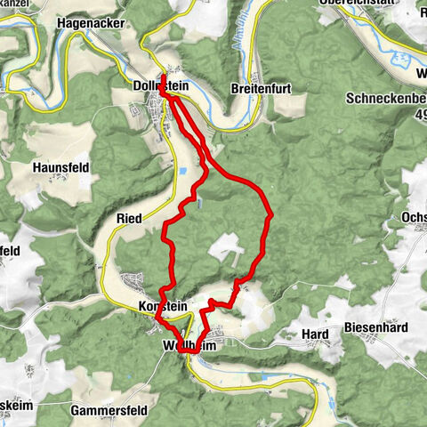 Dollnstein - Wellheim Schlaufe 11 des Altmühltal-Panoramaweges