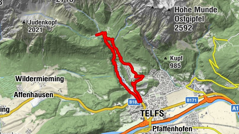 Telfs - Strassberg Hütte