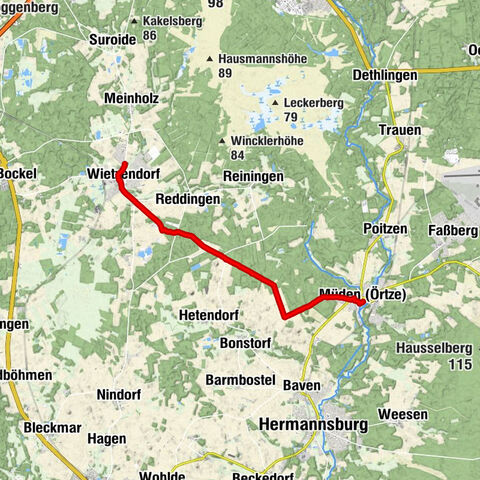 Heidschnuckenweg Etappe 8 - Wietzendorf nach Müden (Örtze)