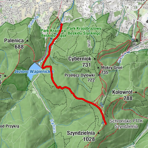 Bielsko-Biała, Dolina Wapienicy -Szyndzielnia