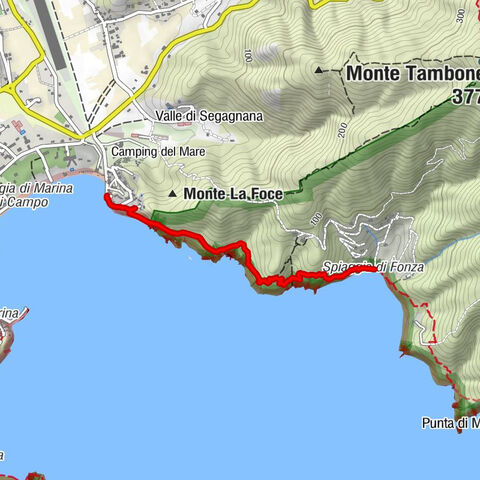 Da Marina di Campo a Spiaggia Fonza