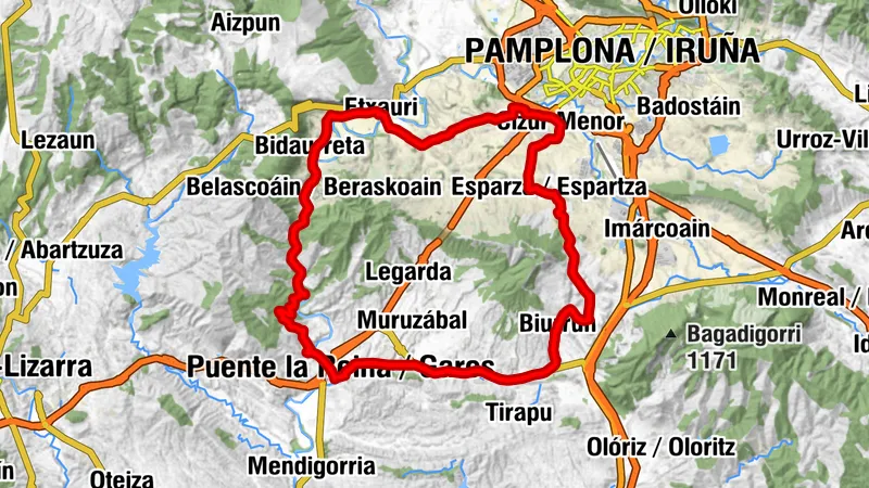 Zizur Mayor. Giro di Erreniega