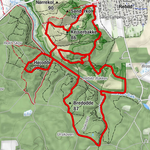 Rebild - Kejserbakke - Højodde - Bredodde