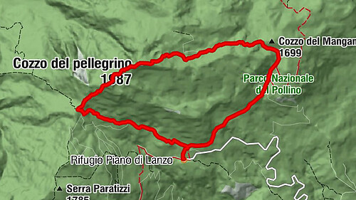 Rifugio Piano di Lanzo - La Calvia - Cozzo del pellegrino - Cozzo del Mangano