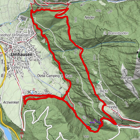 Escursione ad anello Stuibenfall Umhausen