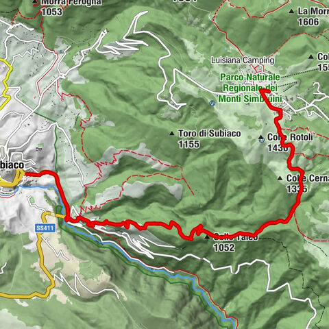 Subiaco - Belvedere - Colle Taleo - Livata