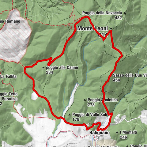 Batignano - Poggio Botra - Sasso delle Due Vie - Monte Leoni