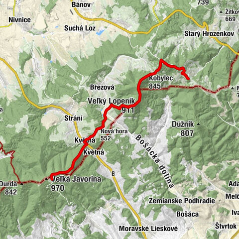 Holubyho chata - Veľký Lopeník - Malý Lopeník - Vyškovec