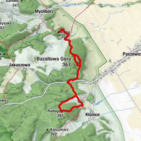 Kłonice - Radogost - Bazaltowa Góra - Rataj