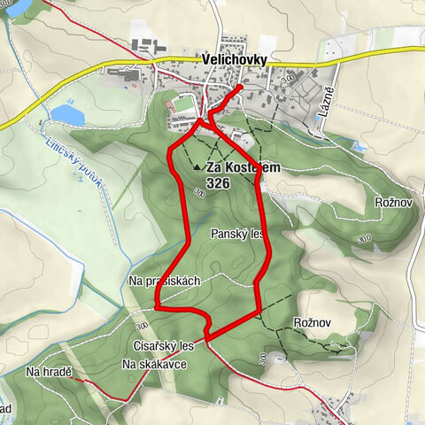 Velichovky - Proměnění Páně - Za Kostelem - Na prašiskách