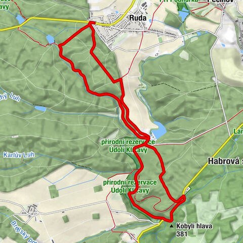 Ruda u Nového Strašecí - První luh - Kobylí hlava - Lány