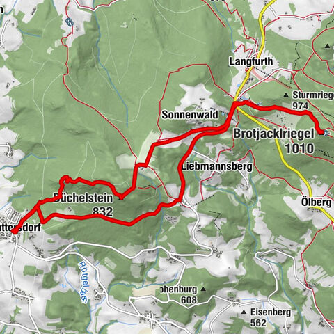 Grattersdorf - Büchelstein - Brotjacklriegel - Kerschbaum - Rastbuche